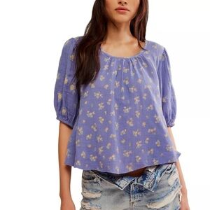 Free People Chloe Floral Blouse